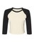 BELLA+CANVAS Ladies Micro Rib Raglan 3/4 Sleeve Baby Tee for Casual Wear, Streetwear & Cropped Fit Style Top